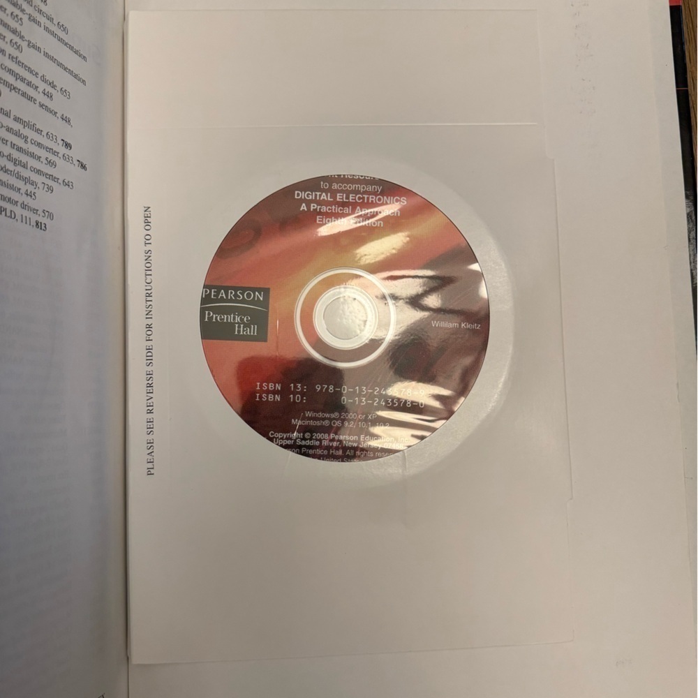 Digital Electronics A practical approach eighth edition by William Kleitz w/ CD - Picture 5 of 13